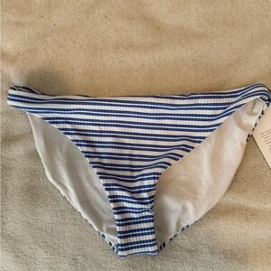 Vitamin A Blue and White Striped Swim Bottom